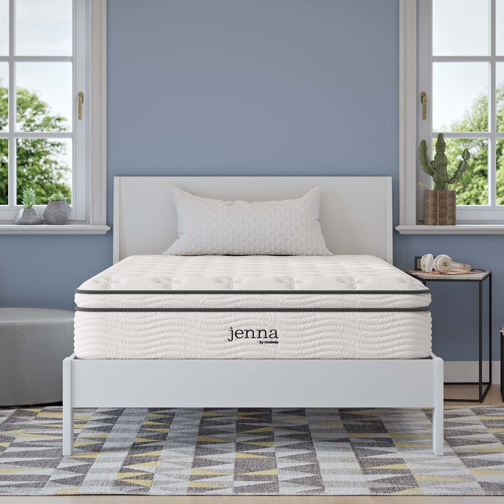 MOD-7088-WHI Jenna 12" Innerspring and Foam Full Mattress by Modway