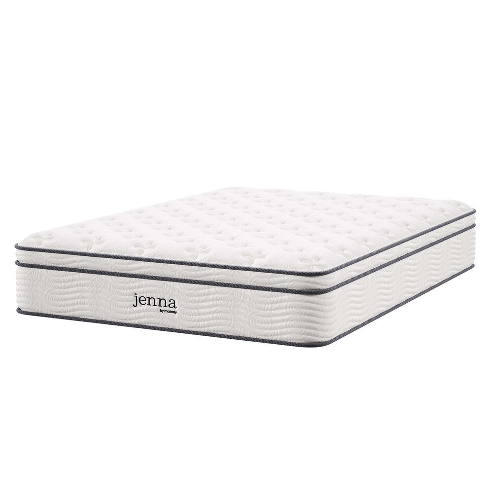 MOD-7088-WHI Jenna 12" Innerspring and Foam Full Mattress by Modway