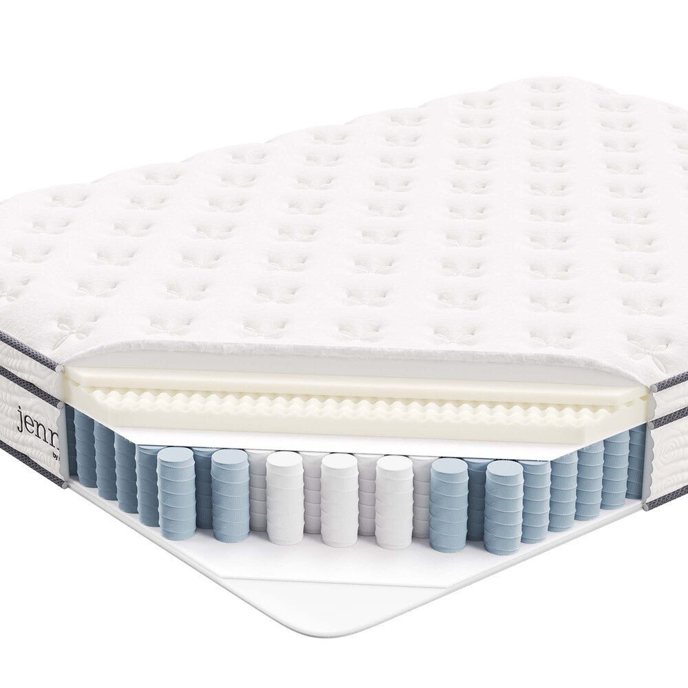 MOD-7089-WHI Jenna 12" Innerspring and Foam Queen Mattress by Modway
