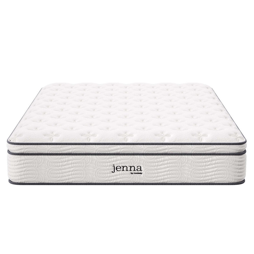 MOD-7089-WHI Jenna 12" Innerspring and Foam Queen Mattress by Modway