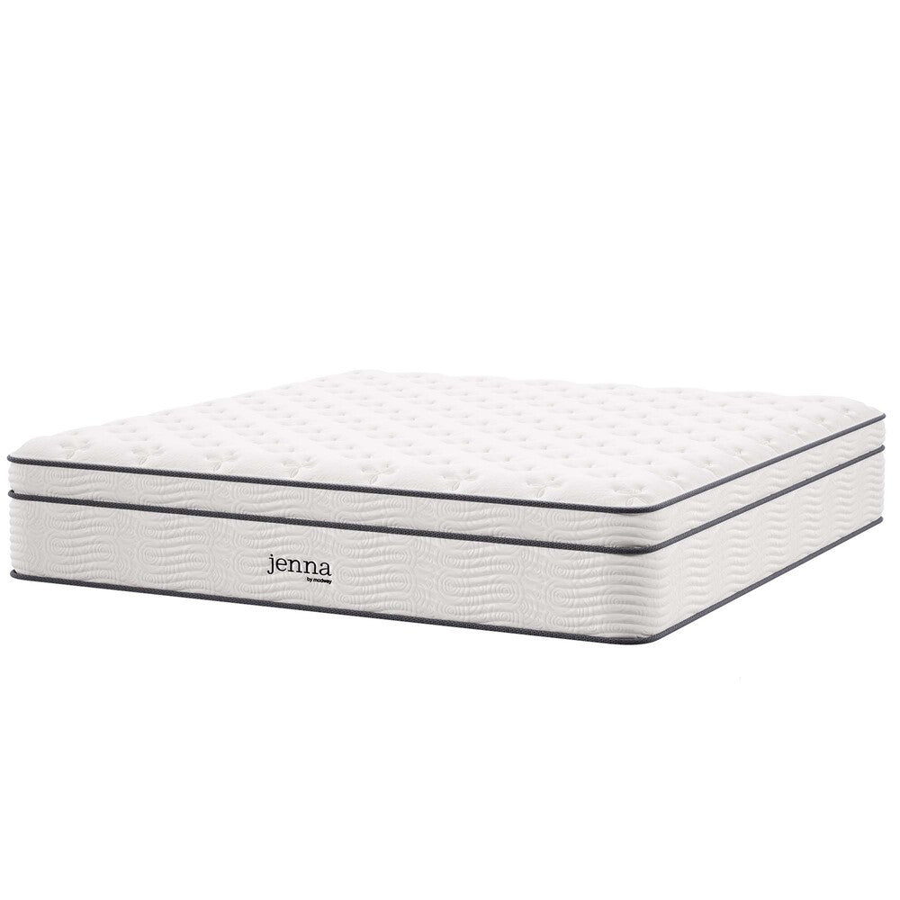 MOD-6086-WHI Jenna 14" Innerspring and Foam California King Mattress by Modway