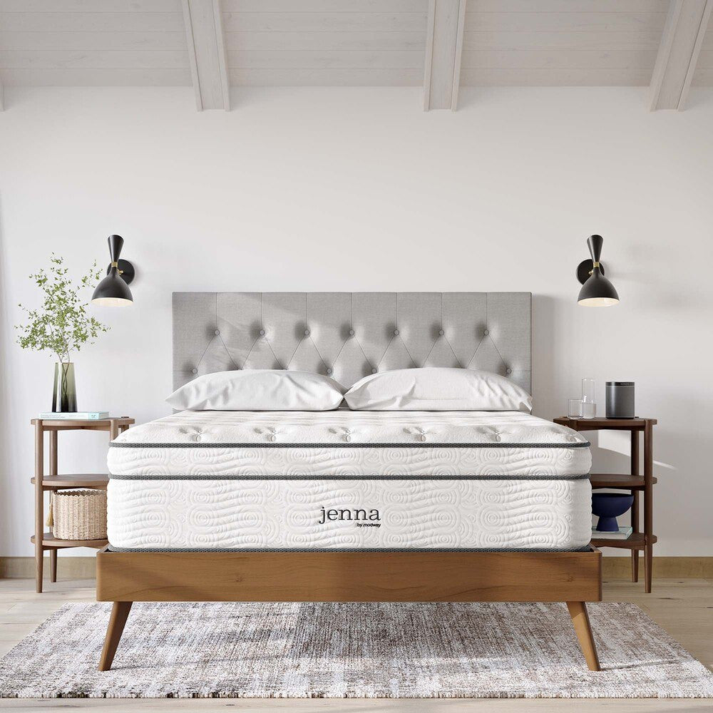 MOD-6085-WHI Jenna 14" Innerspring and Foam King Mattress by Modway