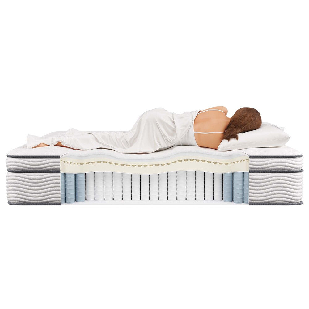 MOD-6085-WHI Jenna 14" Innerspring and Foam King Mattress by Modway