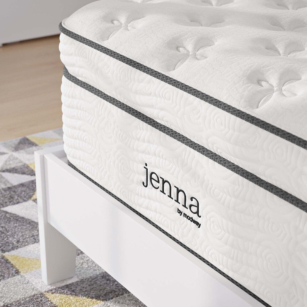 MOD-6082-WHI Jenna 14" Innerspring and Foam Twin Mattress by Modway