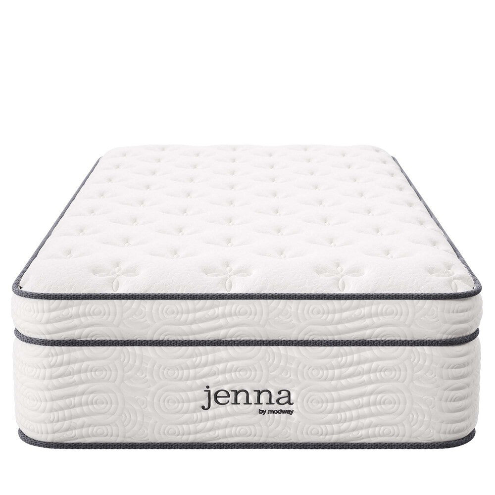 MOD-6082-WHI Jenna 14" Innerspring and Foam Twin Mattress by Modway