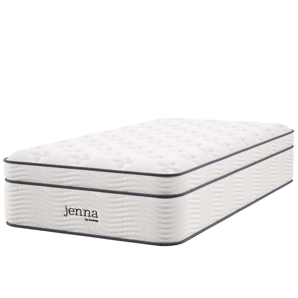 MOD-6082-WHI Jenna 14" Innerspring and Foam Twin Mattress by Modway