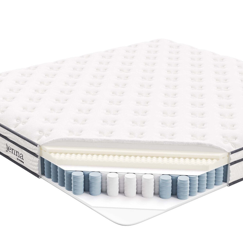 MOD-7096-WHI Jenna 6" Innerspring and Foam King Mattress by Modway
