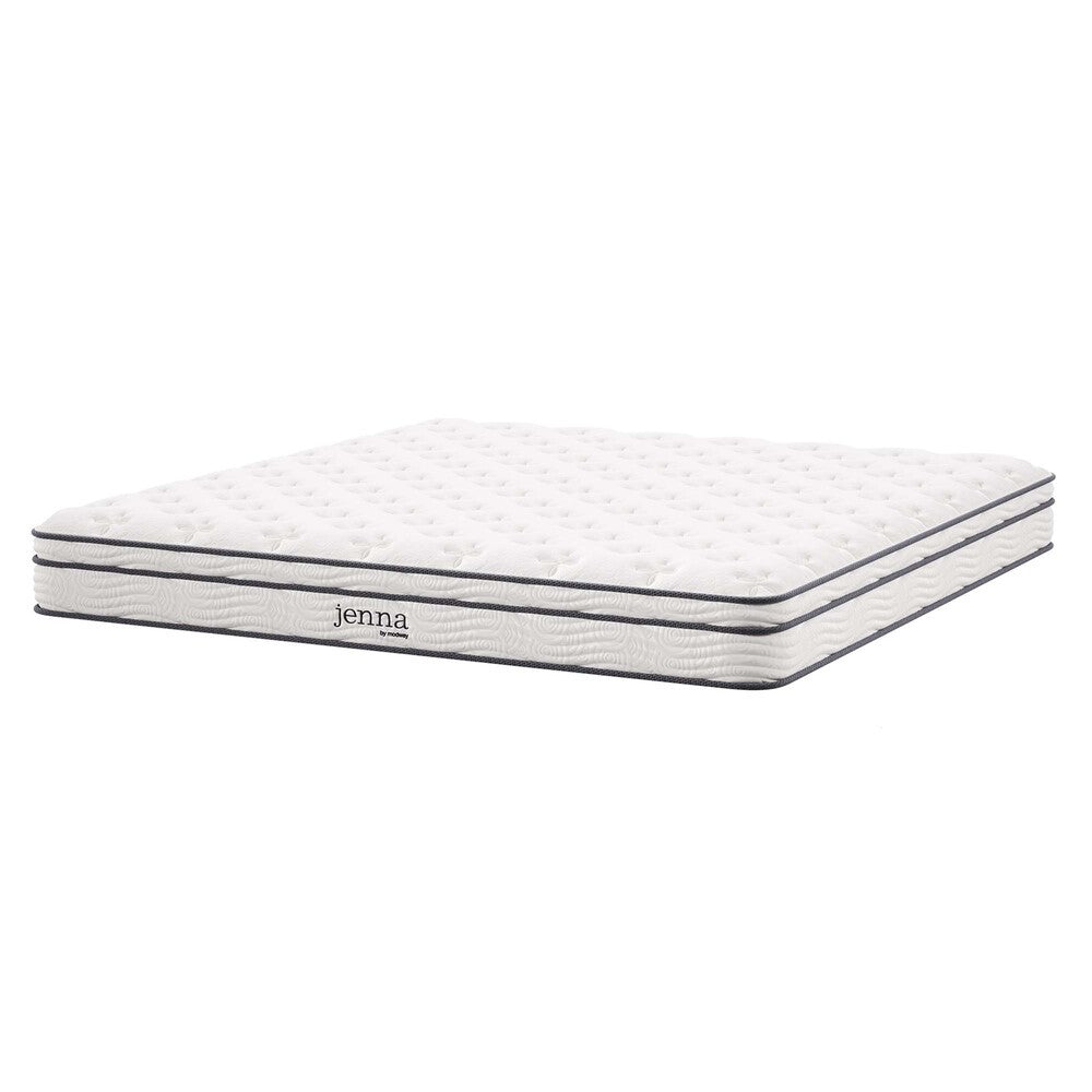 MOD-7096-WHI Jenna 6" Innerspring and Foam King Mattress by Modway