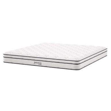 Modway MOD-7096-WHI Jenna 6" Innerspring and Foam King Mattress White