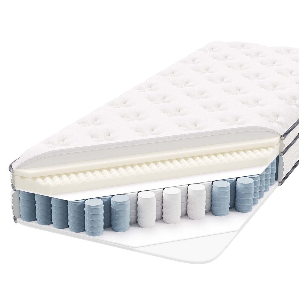 MOD-7092-WHI Jenna 6" Innerspring and Foam Narrow Twin Mattress by Modway