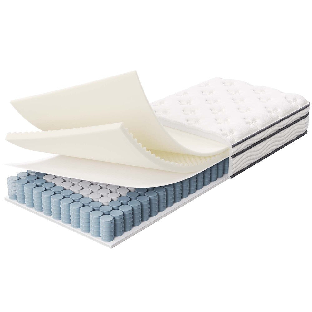 MOD-7092-WHI Jenna 6" Innerspring and Foam Narrow Twin Mattress by Modway