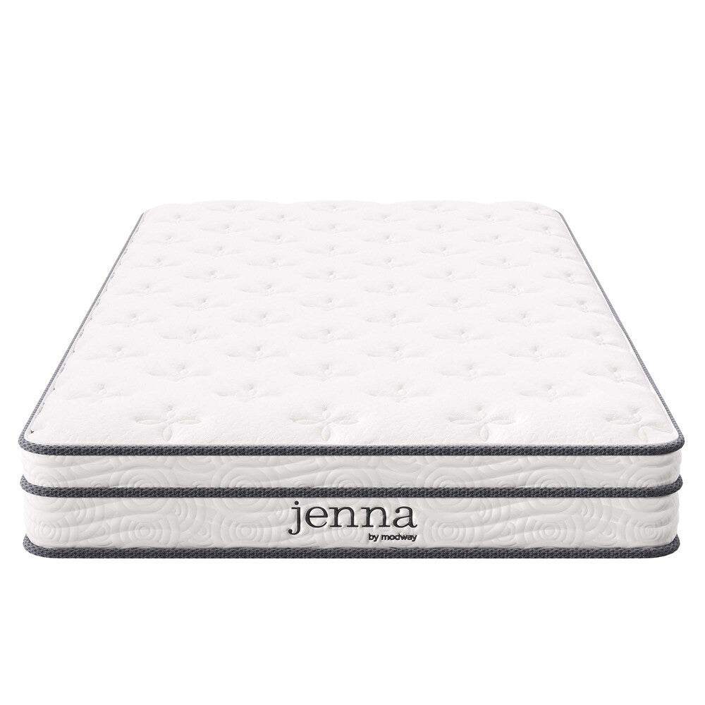 MOD-7092-WHI Jenna 6" Innerspring and Foam Narrow Twin Mattress by Modway