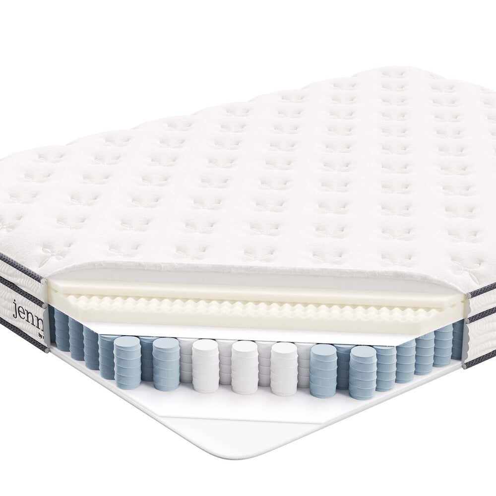 MOD-7095-WHI Jenna 6" Innerspring and Foam Queen Mattress by Modway