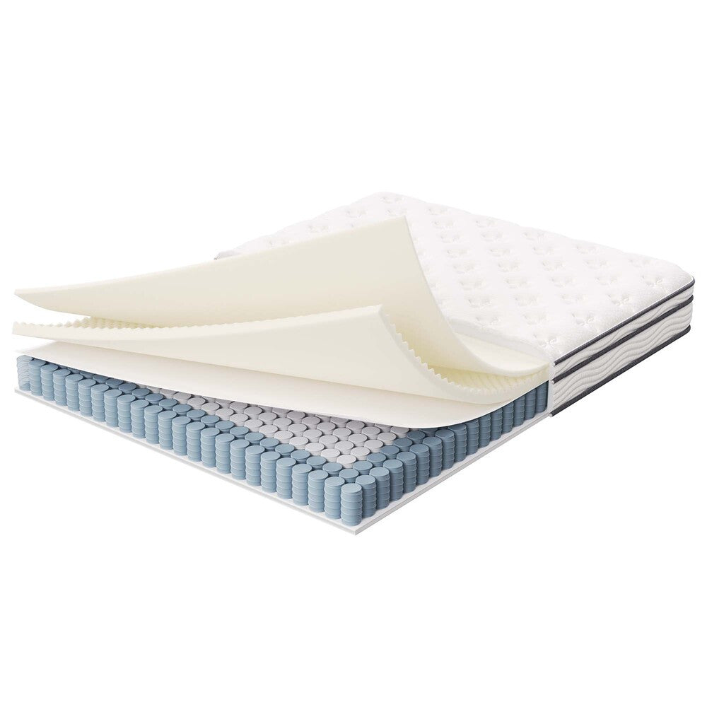 MOD-7095-WHI Jenna 6" Innerspring and Foam Queen Mattress by Modway