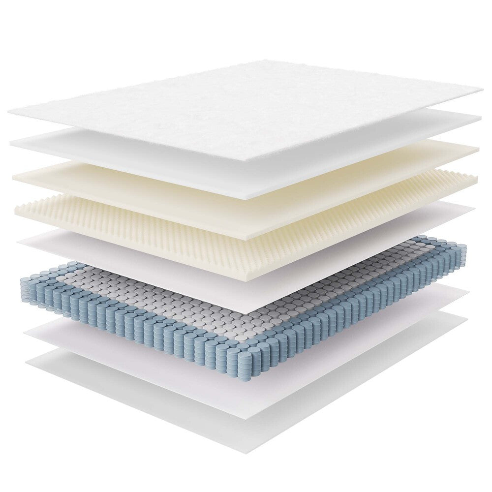 MOD-7095-WHI Jenna 6" Innerspring and Foam Queen Mattress by Modway