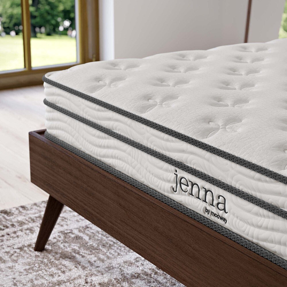 MOD-7095-WHI Jenna 6" Innerspring and Foam Queen Mattress by Modway
