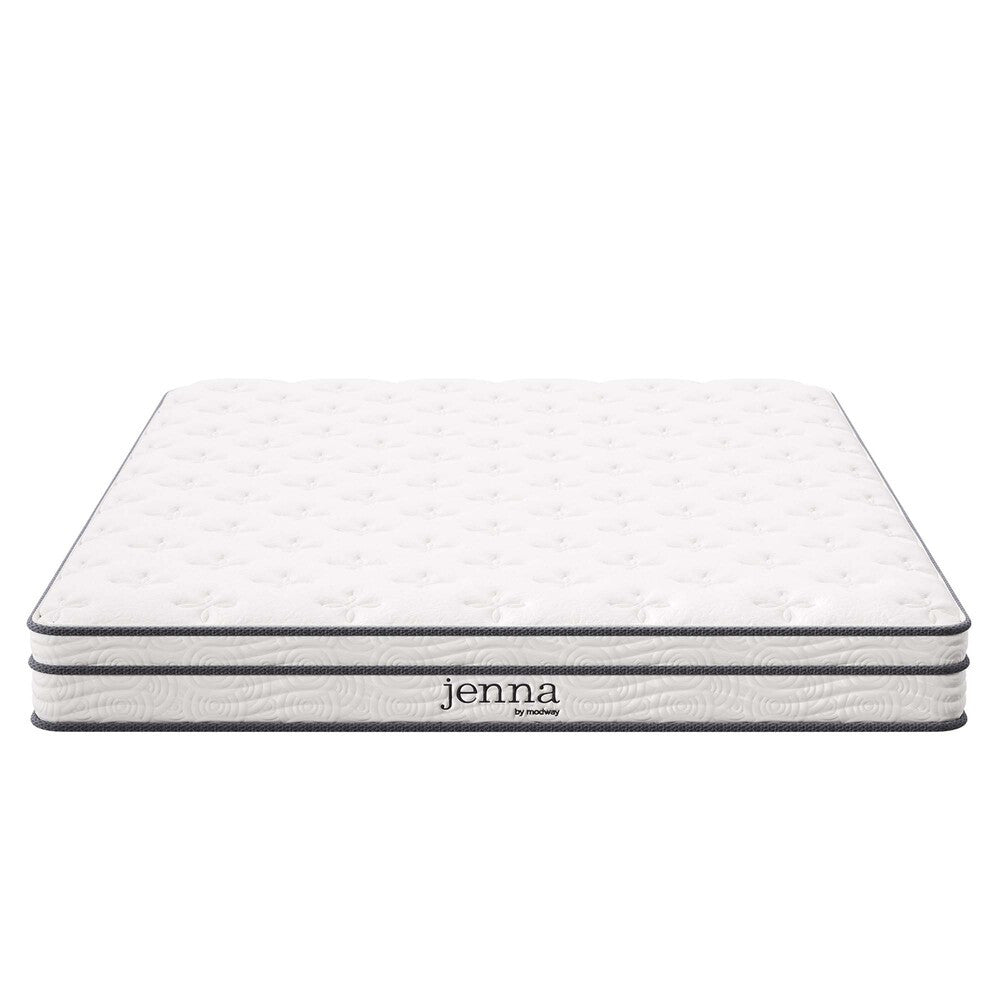 MOD-7095-WHI Jenna 6" Innerspring and Foam Queen Mattress by Modway