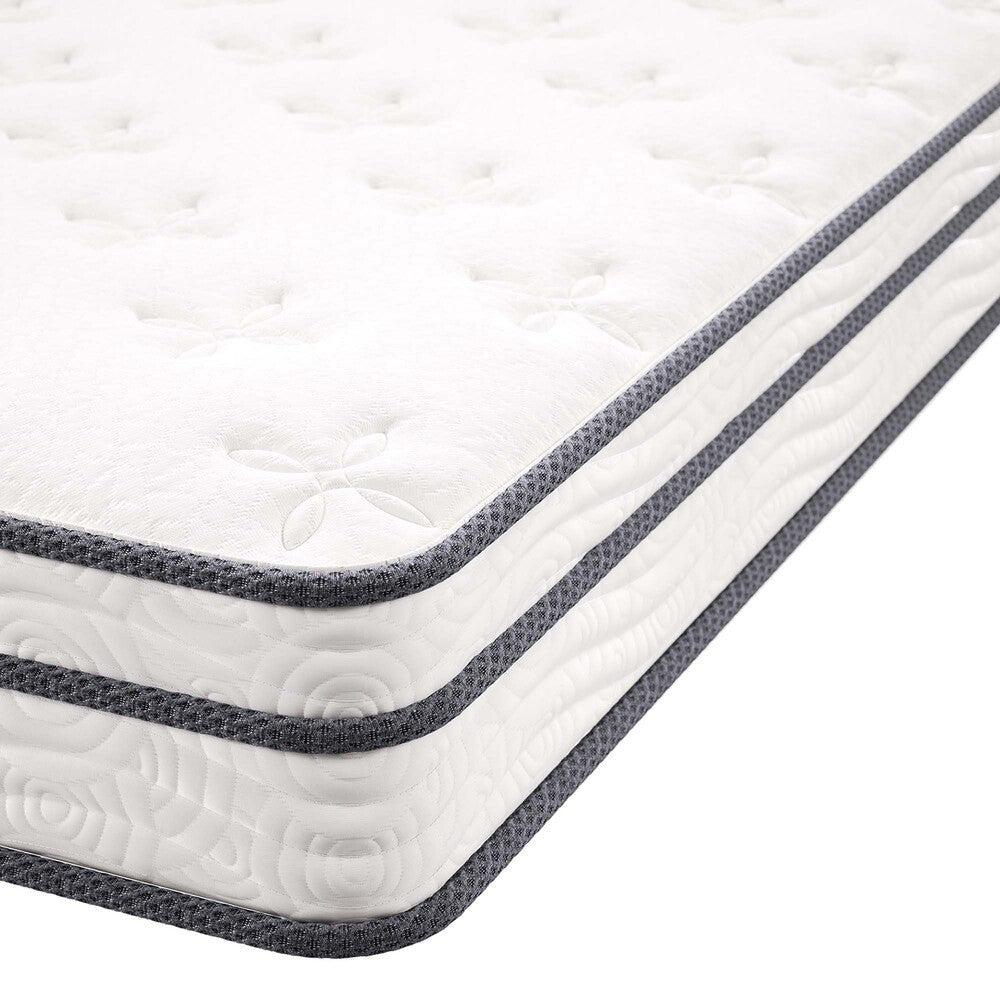 MOD-7095-WHI Jenna 6" Innerspring and Foam Queen Mattress by Modway