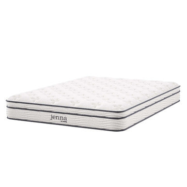 Modway MOD-6134-WHI Jenna 8" Innerspring and Foam Full Mattress White
