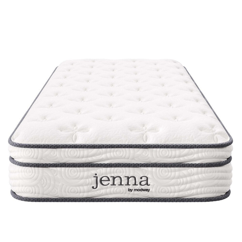 MOD-6132-WHI Jenna 8" Innerspring and Foam Narrow Twin Mattress by Modway
