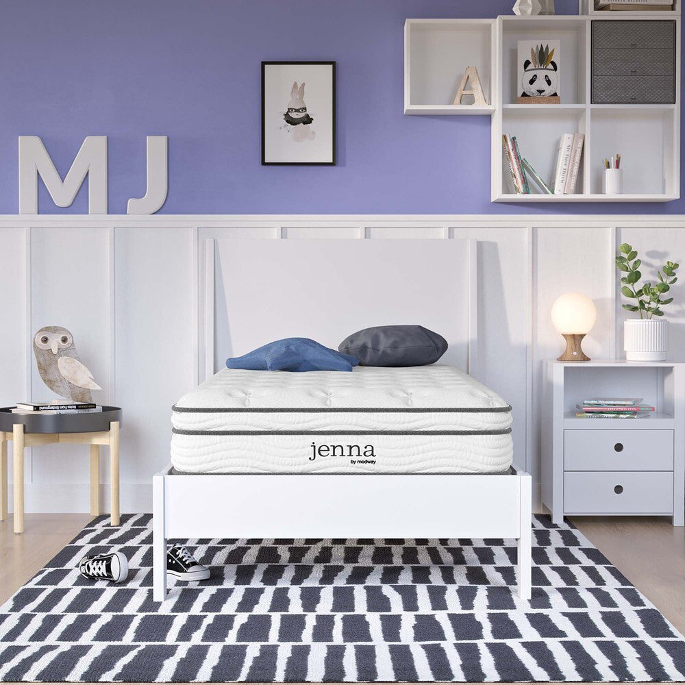 MOD-6133-WHI Jenna 8" Innerspring and Foam Twin Mattress by Modway
