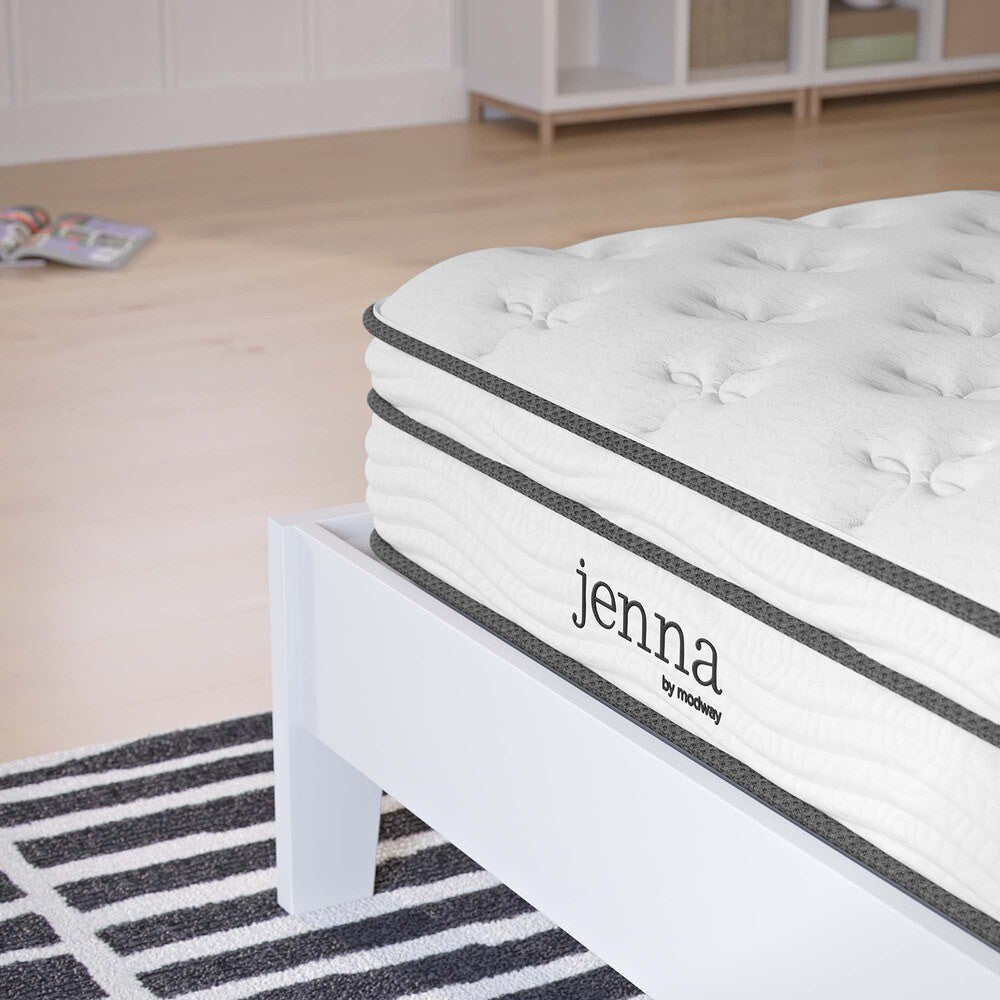 MOD-6133-WHI Jenna 8" Innerspring and Foam Twin Mattress by Modway