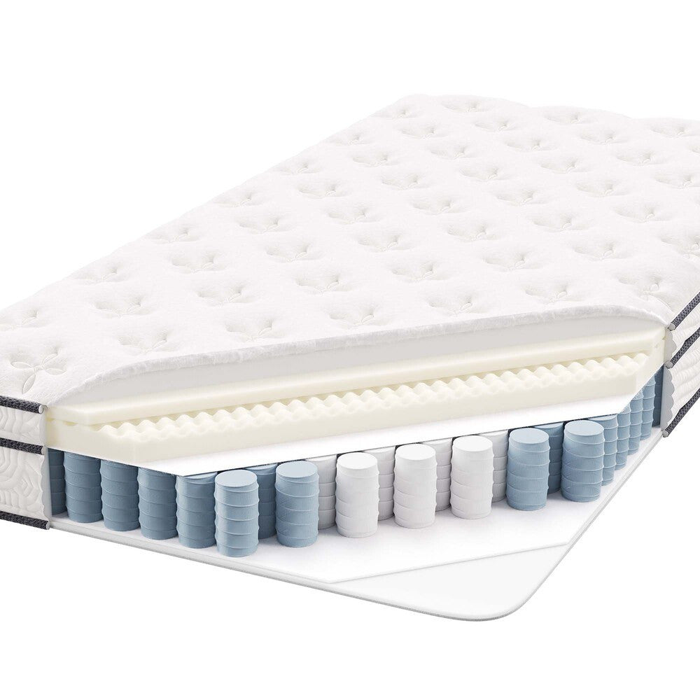 MOD-6133-WHI Jenna 8" Innerspring and Foam Twin Mattress by Modway
