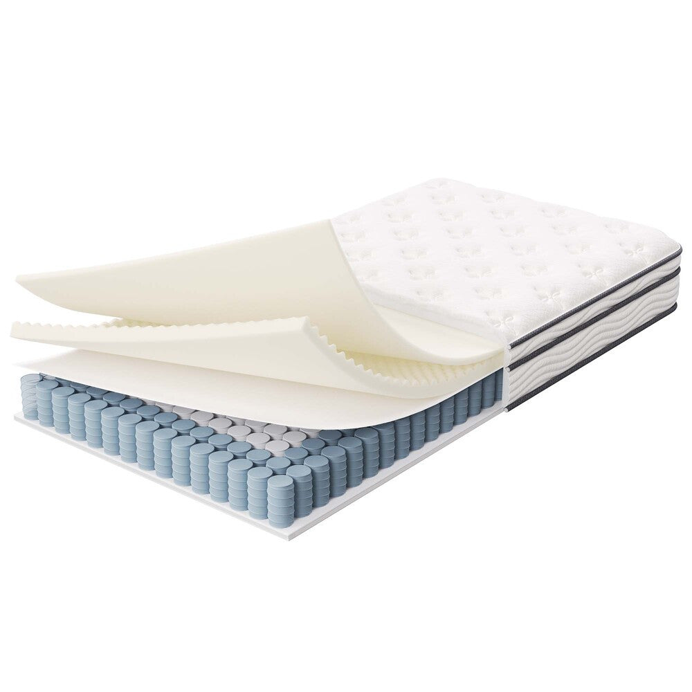 MOD-6133-WHI Jenna 8" Innerspring and Foam Twin Mattress by Modway