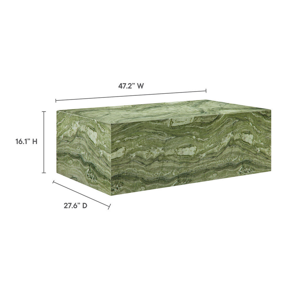 Modway Jordana Square Plinth Indoor - Outdoor Patio Concrete Coffee Table by Modway-EEI-7095
