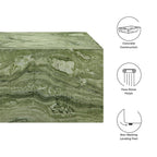 Modway Jordana Square Plinth Indoor - Outdoor Patio Concrete Coffee Table by Modway-EEI-7095
