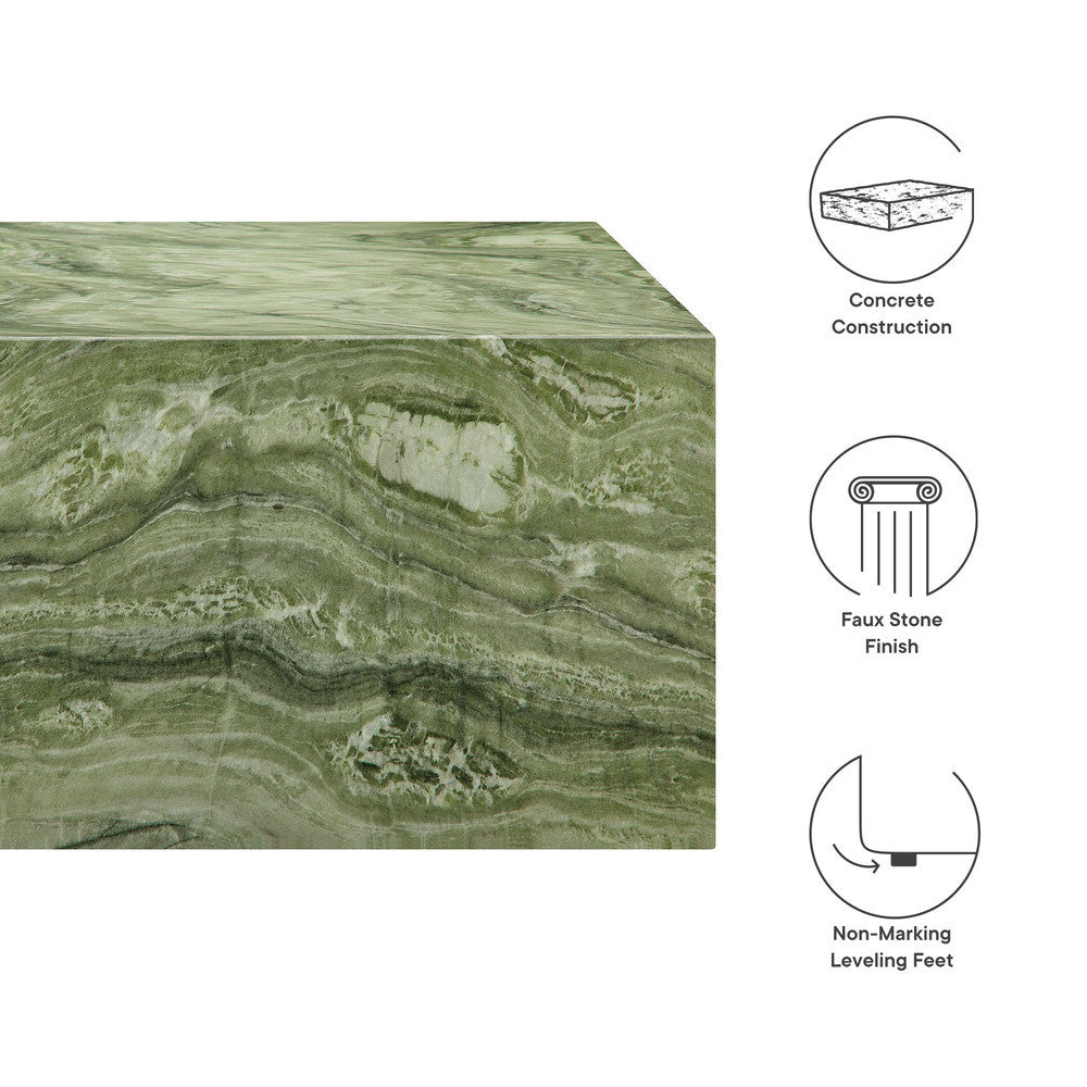 Modway Jordana Square Plinth Indoor - Outdoor Patio Concrete Coffee Table by Modway-EEI-7095