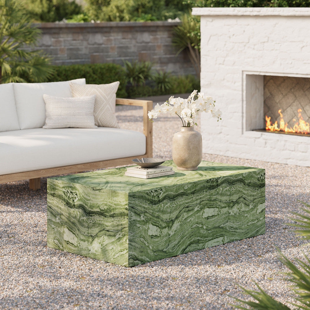 Modway Jordana Square Plinth Indoor - Outdoor Patio Concrete Coffee Table by Modway-EEI-7095
