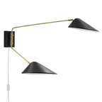 EEI-5294-BLK Journey 2-Light Swing Arm Wall Sconce by Modway