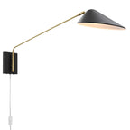 EEI-5295-BLK Journey 24" Swing Arm Wall Sconce by Modway