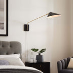 EEI-5295-BLK Journey 24" Swing Arm Wall Sconce by Modway