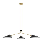 EEI-5297-BLK Journey 3-Light 14" Arm Pendant by Modway