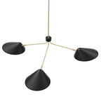 EEI-5297-BLK Journey 3-Light 14" Arm Pendant by Modway