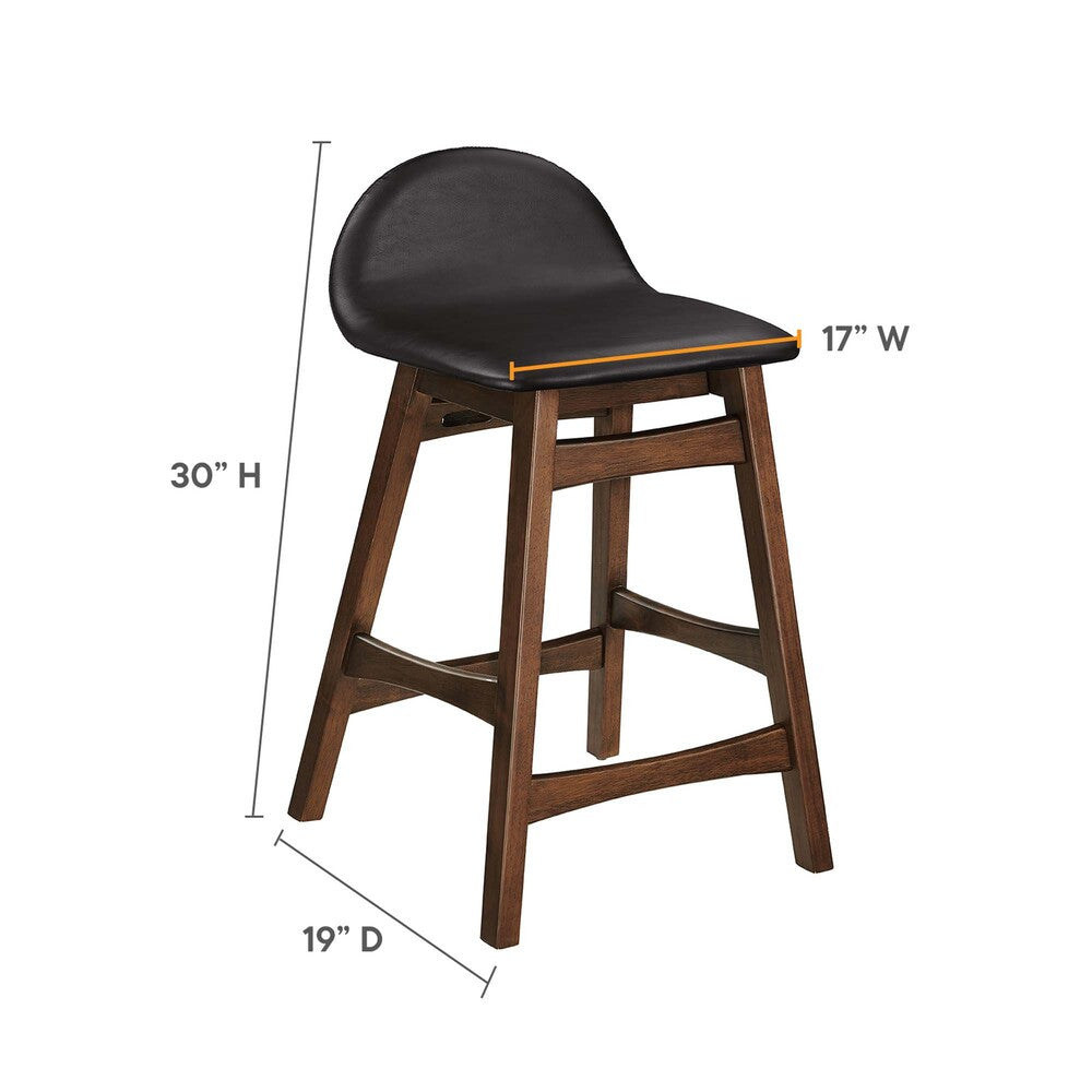 EEI-6556-BRN Juno Wood Counter Stool Set of 2 by Modway