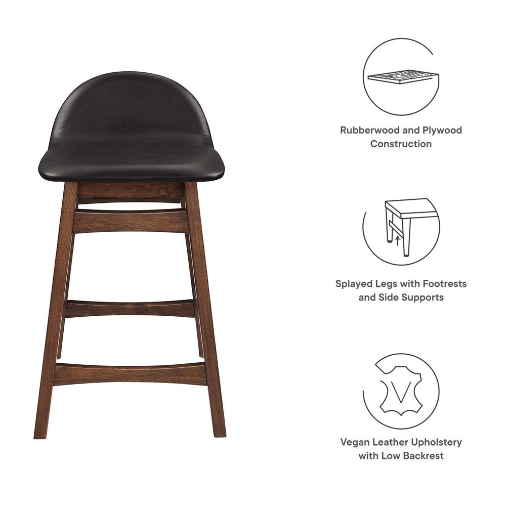 EEI-6556-BRN Juno Wood Counter Stool Set of 2 by Modway