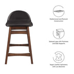 EEI-6556-BRN Juno Wood Counter Stool Set of 2 by Modway