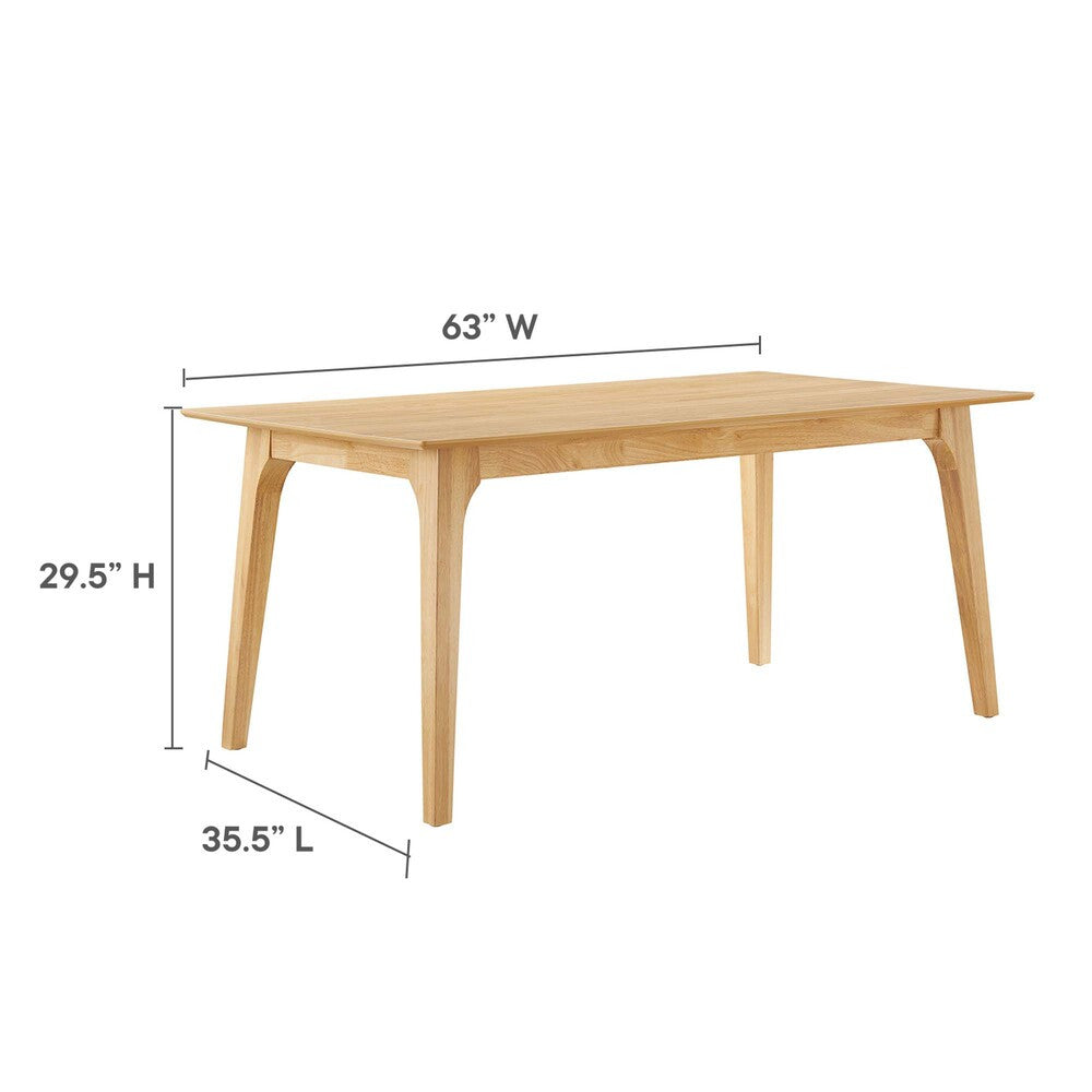 EEI-6017-OAK-OAK Juxtapose 63" Rectangle Dining Table by Modway