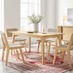 EEI-6017-OAK-OAK Juxtapose 63" Rectangle Dining Table by Modway