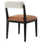 EEI-6992-PRL-TAN-BLK Kai Boucle and Vegan Leather Dining Chair by Modway