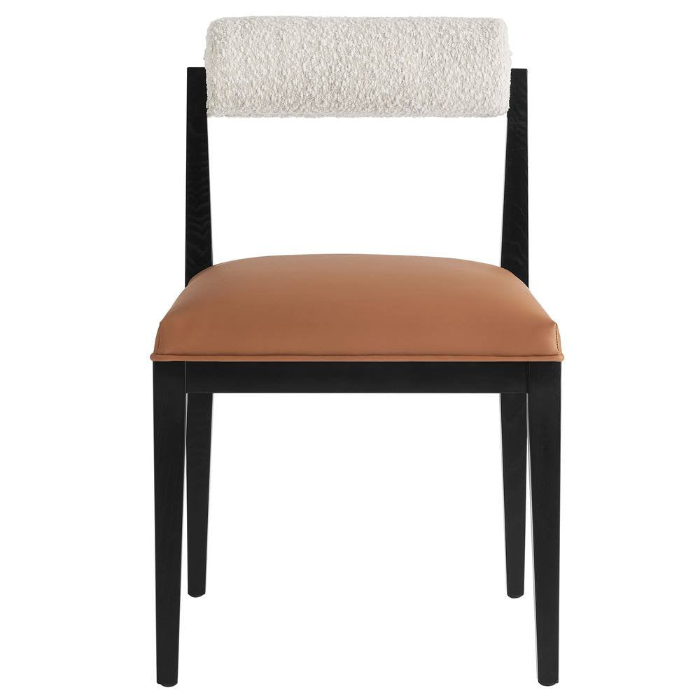 EEI-6992-PRL-TAN-BLK Kai Boucle and Vegan Leather Dining Chair by Modway