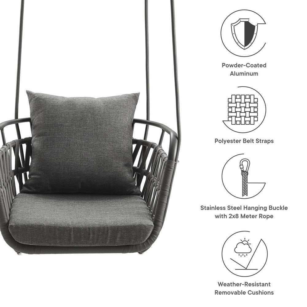 EEI-6949 Kaliah Outdoor Patio Aluminum Swing Chair by Modway