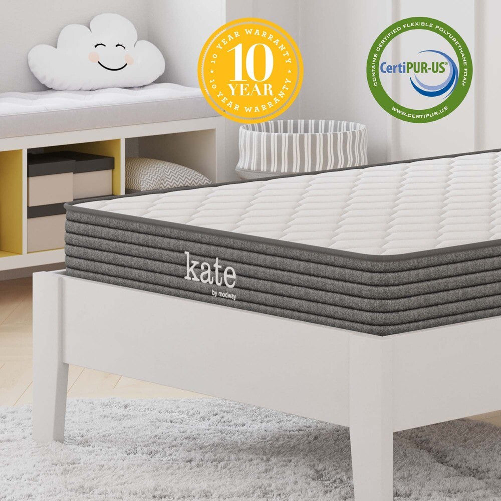 MOD-7097-WHI Kate 6" Narrow Twin Mattress by Modway