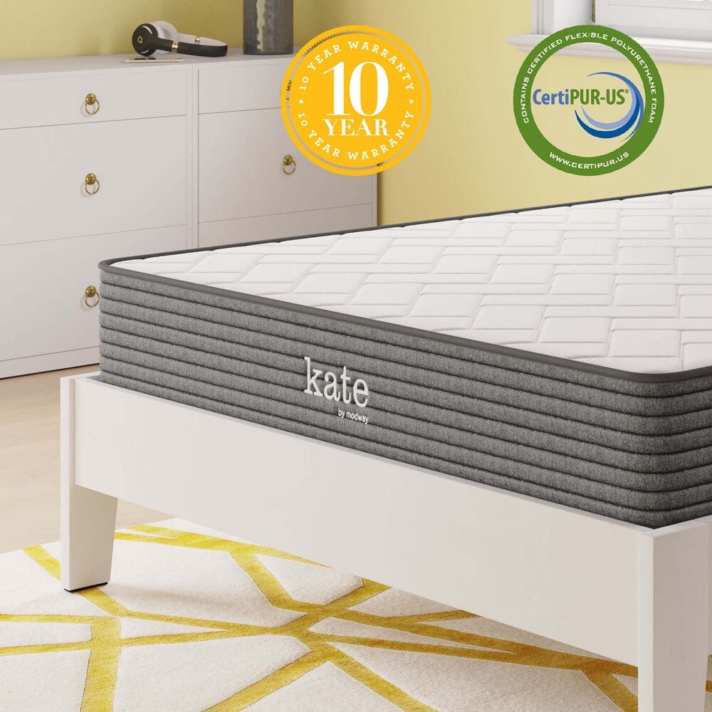 MOD-5777-WHI Kate 8" Full Mattress by Modway