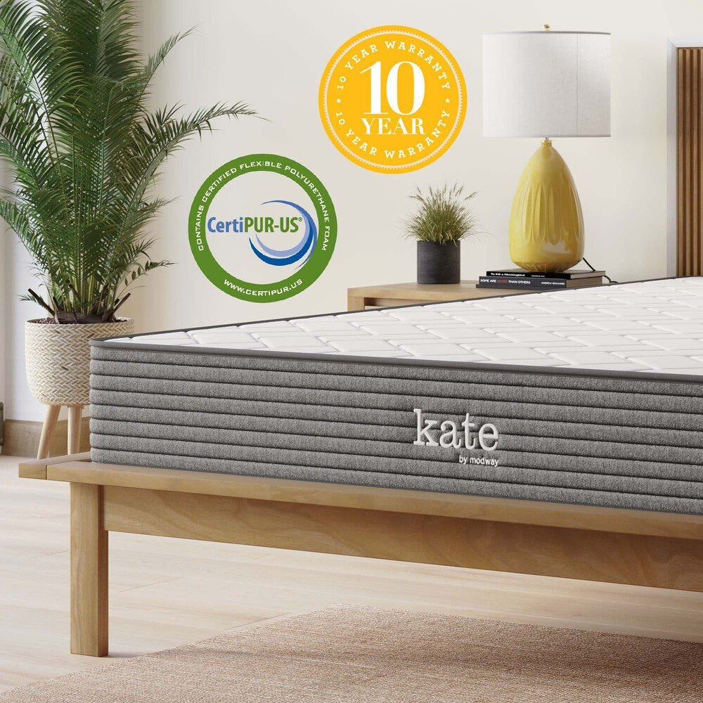 MOD-5779-WHI Kate 8" King Mattress by Modway