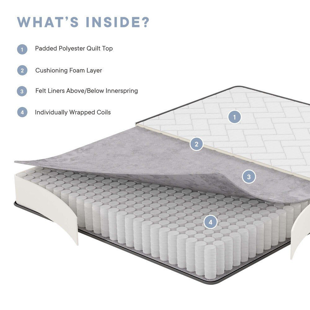 MOD-5779-WHI Kate 8" King Mattress by Modway