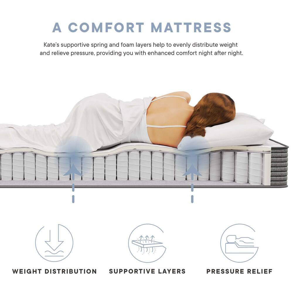MOD-5778-WHI Kate 8" Queen Mattress by Modway